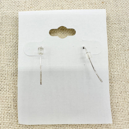 Set of 2 Pairs of Dangle Hook Earrings Silver Tone Filigree Textured Oval Clover