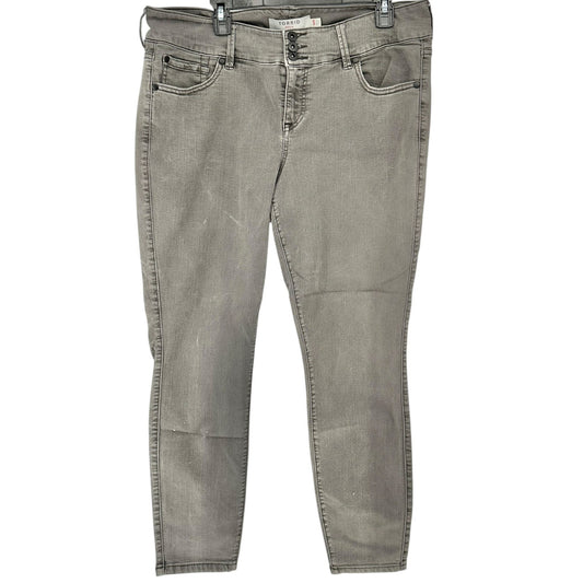 Torrid Denim Jeggings Womens 18R Gray 3 Button and Zip Fly Pockets