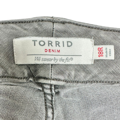 Torrid Denim Jeggings Womens 18R Gray 3 Button and Zip Fly Pockets