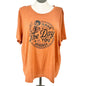 Have The Day You Deserve Graphic Tee 5XL FITS LIKE 3XL Orange Skeleton Design