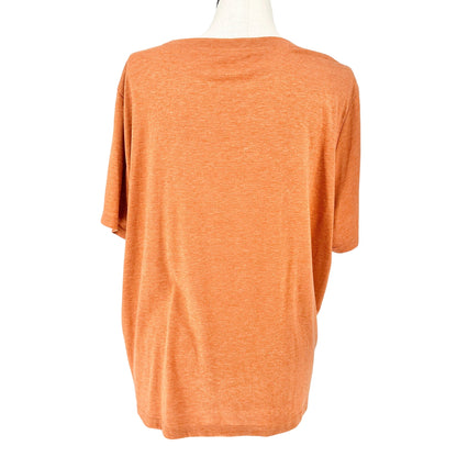 Have The Day You Deserve Graphic Tee 5XL FITS LIKE 3XL Orange Skeleton Design