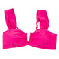 Time And Tru Pink V-Wire Bikini Top XL 16-18 Adjustable Straps 95% Recycled Poly