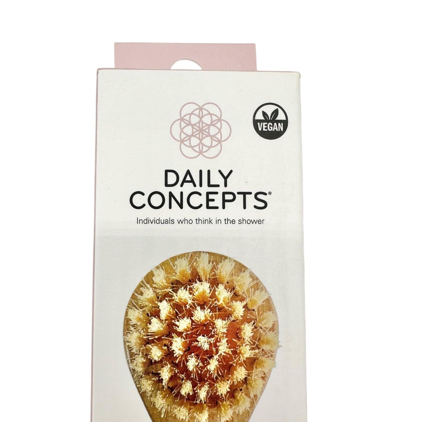 Daily Concepts Vegan Facial Dry Brush Nylon Bristles Beechwood Handle Skincare