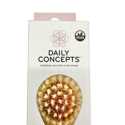 Daily Concepts Vegan Facial Dry Brush Nylon Bristles Beechwood Handle Skincare