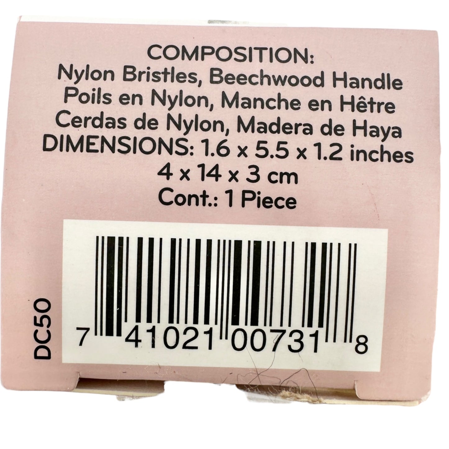 Daily Concepts Vegan Facial Dry Brush Nylon Bristles Beechwood Handle Skincare