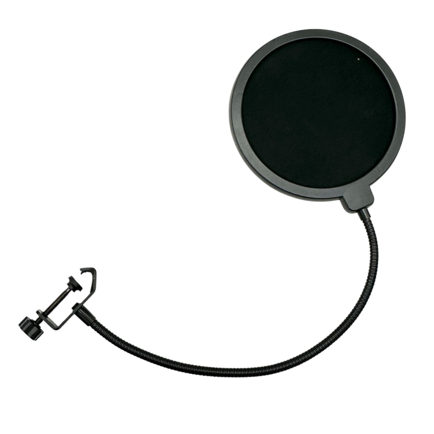 Microphone Pop Filter With Flexible Gooseneck And Adjustable Clamp