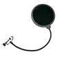 Microphone Pop Filter With Flexible Gooseneck And Adjustable Clamp