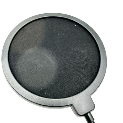 Microphone Pop Filter With Flexible Gooseneck And Adjustable Clamp