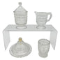 Tappan 4-Piece Clear Glass Childs Table Set TS-53 Intricate Pattern Design 2.5"H