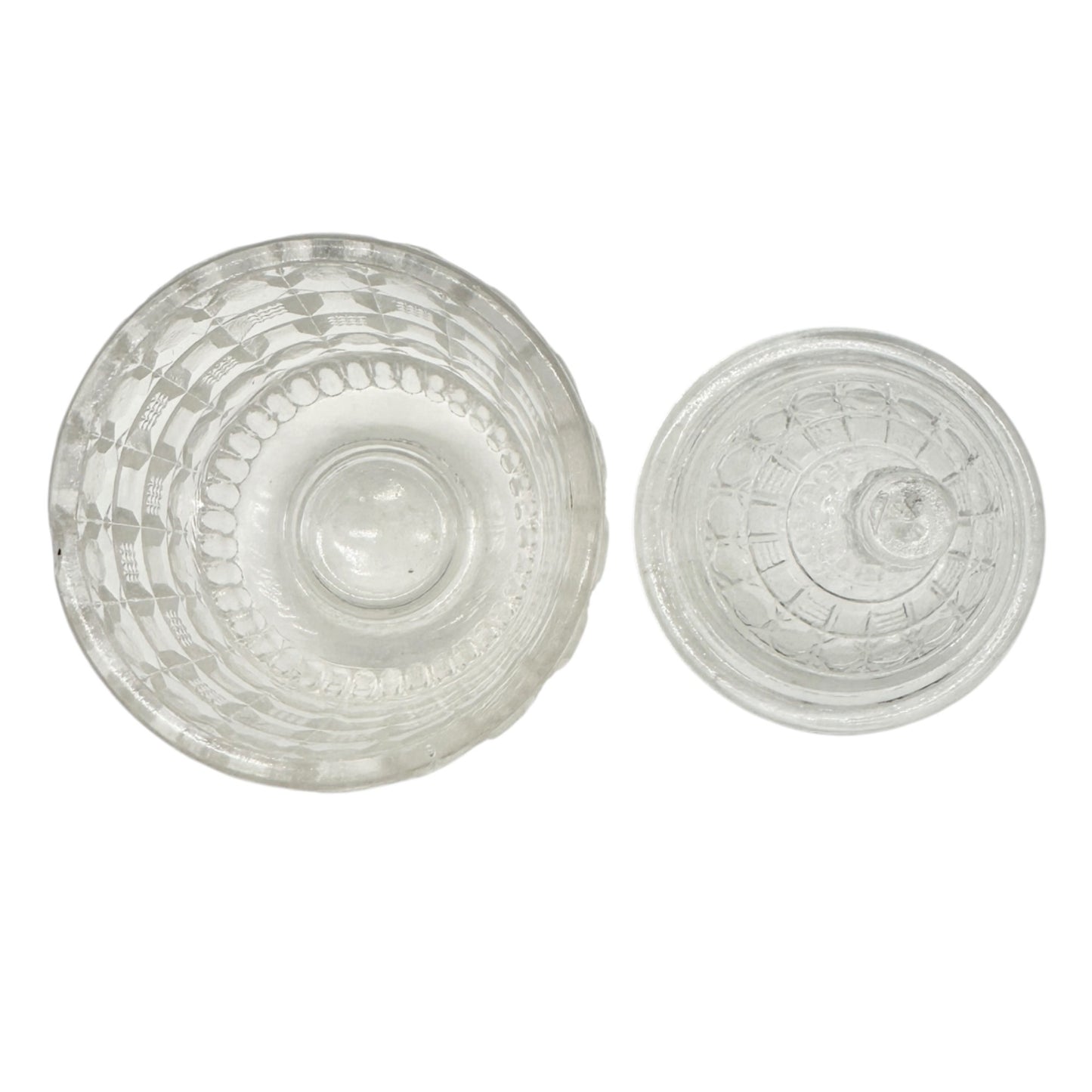 Tappan 4-Piece Clear Glass Childs Table Set TS-53 Intricate Pattern Design 2.5"H