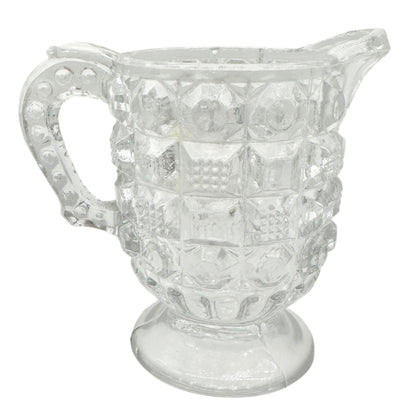 Tappan 4-Piece Clear Glass Childs Table Set TS-53 Intricate Pattern Design 2.5"H
