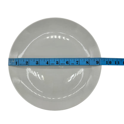 Set Of 2 White China Dinner Plates 9-Inch Diameter Classic Minimalist Design