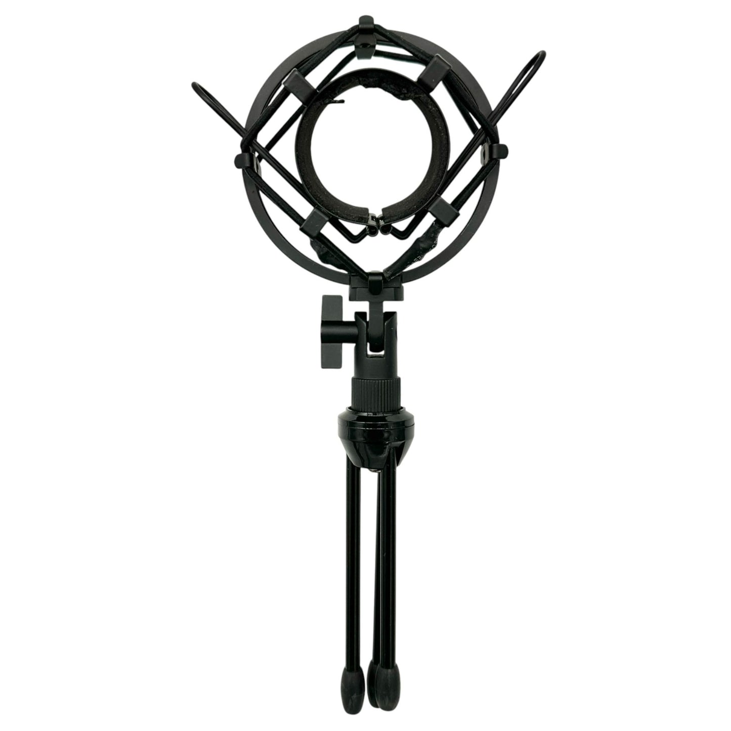 Microphone Stand With Shock Mount 10 inch Tall and JVC Red Wired Headphones