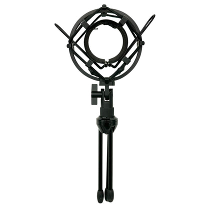 Microphone Stand With Shock Mount 10 inch Tall and JVC Red Wired Headphones