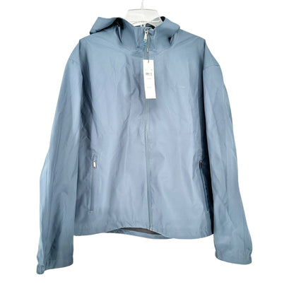 Calvin Klein Hooded Jacket Mens XL Blue Full Zip Long Sleeve Polyester NWT