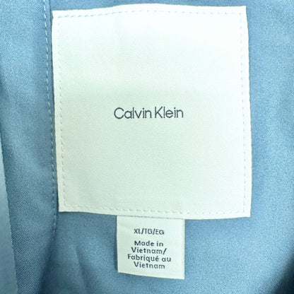 Calvin Klein Hooded Jacket Mens XL Blue Full Zip Long Sleeve Polyester NWT