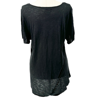 Disney Torrid 4D Marie V-Neck Mesh Top Black Womens 2X 18-20 Short Sleeve Shirt