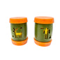 Retro Plastic Salt & Pepper Shakers With Animal & Cactus Cutouts Green & Orange Colors 2 Inches Tall