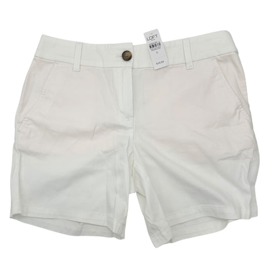 Loft Outlet 6 inch Shorts Womens Size 0 White Cotton Blend NEW