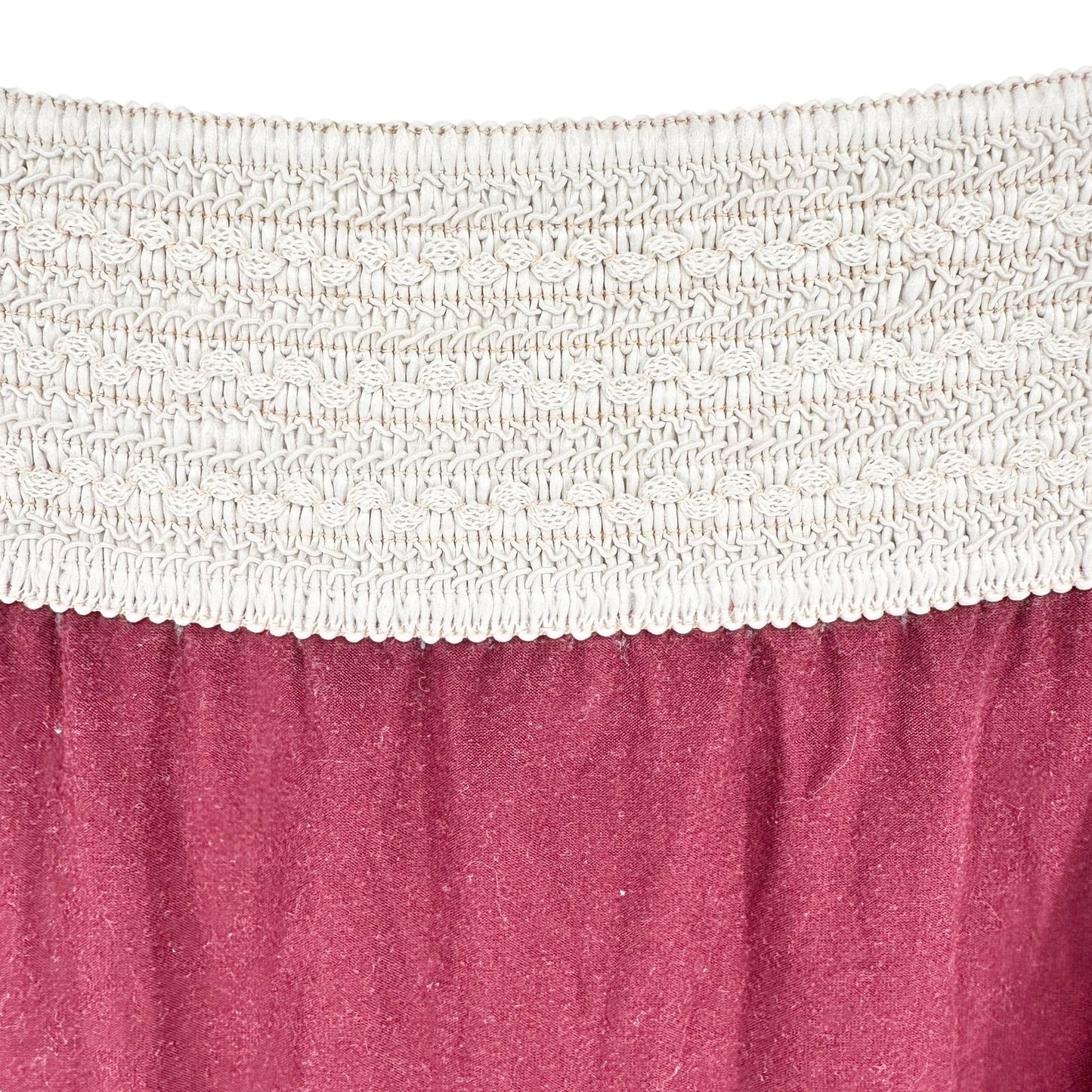 No Boundaries Maxi Skirt Womens S 3-5 Burgundy Smocked Waistband and Front Slits