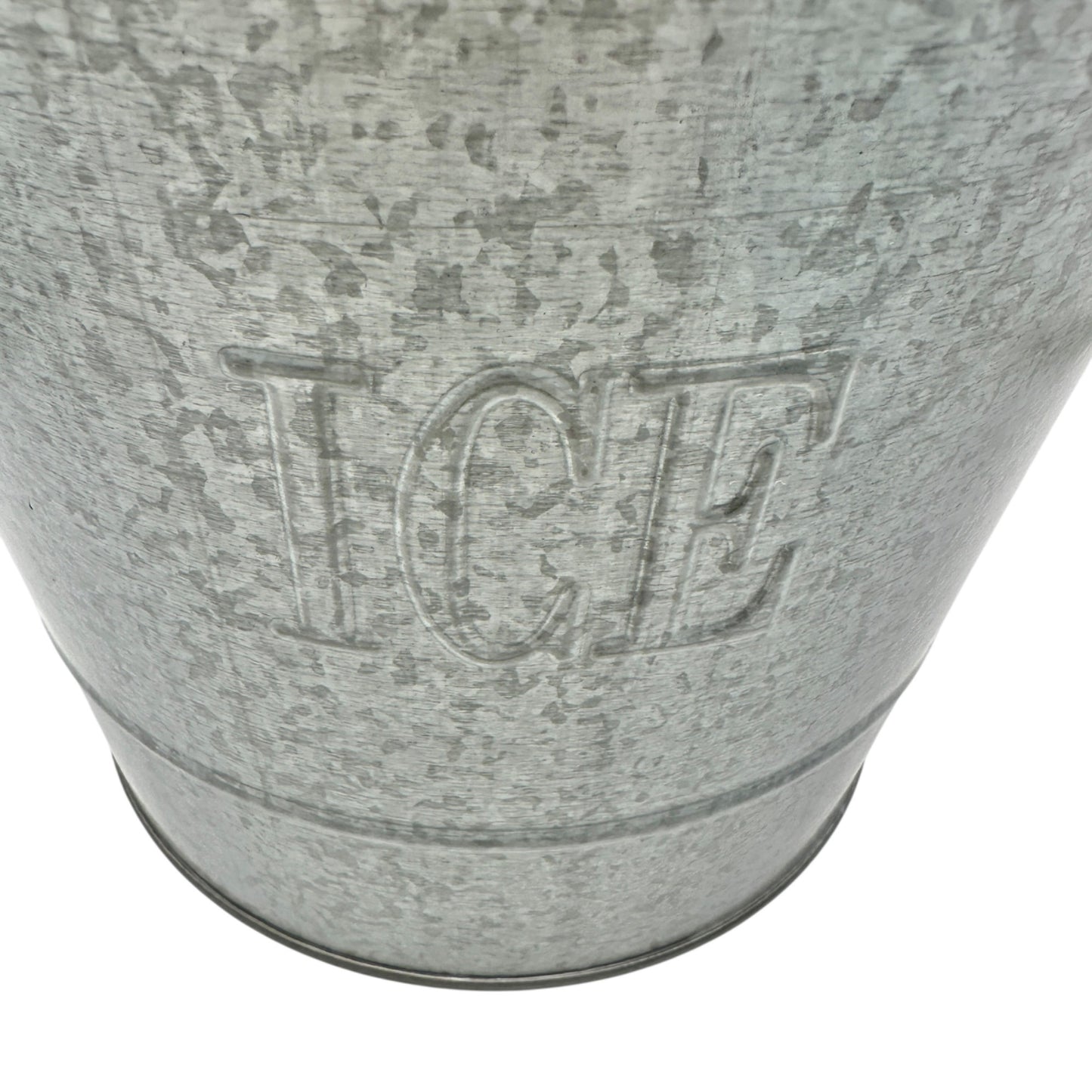 Galvanized Metal Ice Bucket With Lid Wood Accent Handles Handcrafted In Turkey