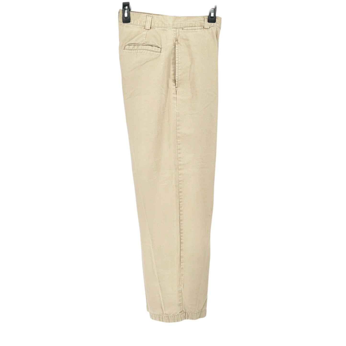 LL Bean Chino Pants Womens Size 12 Beige Khaki Cotton Regular Straight Leg