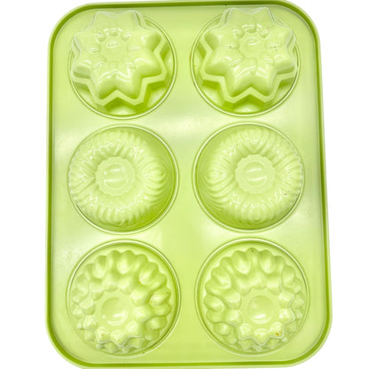 3-Piece Multicolor Metal Mini-Cake, Muffin and Cupcake Baking Pan Set