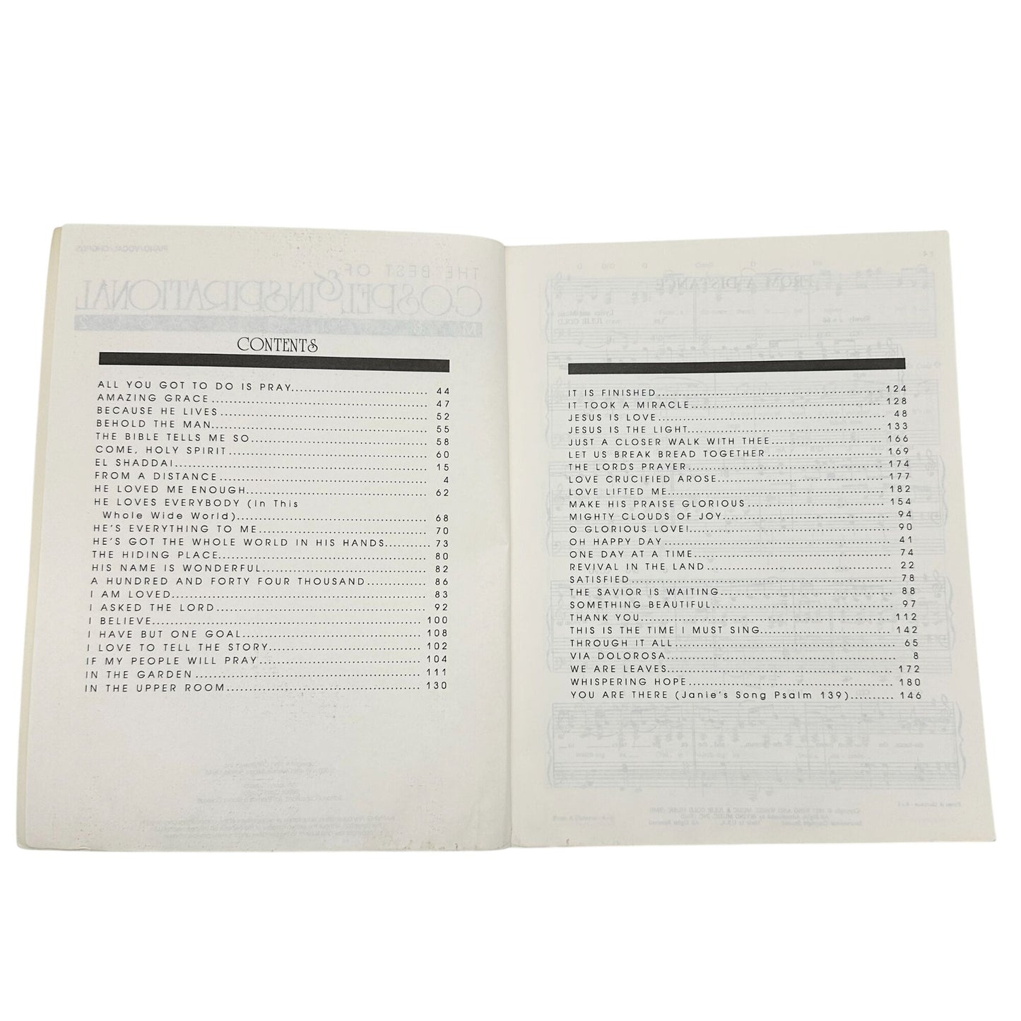 The Best Of Gospel and Inspirational Music Vol 2 Book Piano/Vocal/Chords 12 x 9