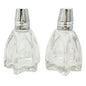 Vintage Glass Salt and Pepper Shakers Star Shaped With Silver Tone Tops 2.5"