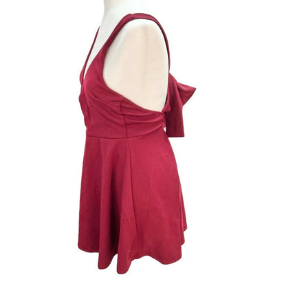 Charlotte Russe Small Red Halter Evening Party Prom Homecoming Dress