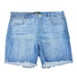 Liverpool Los Angeles Denim Shorts Women 20W Light Wash Frayed Hem Casual Summer