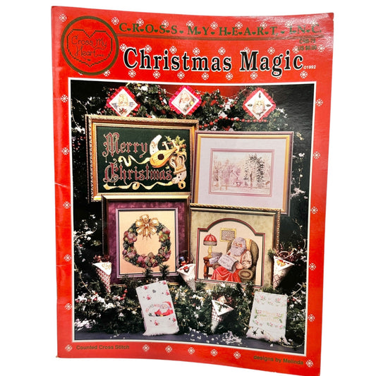 Cross My Heart Inc Christmas Magic Cross Stitch Pattern Book 1992 Leisure Arts