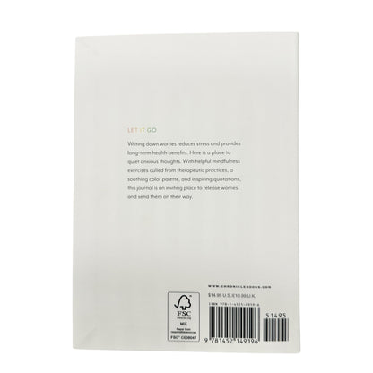Write It Down Let It Go Worry Relief Journal By Chronicle Books Hardcover