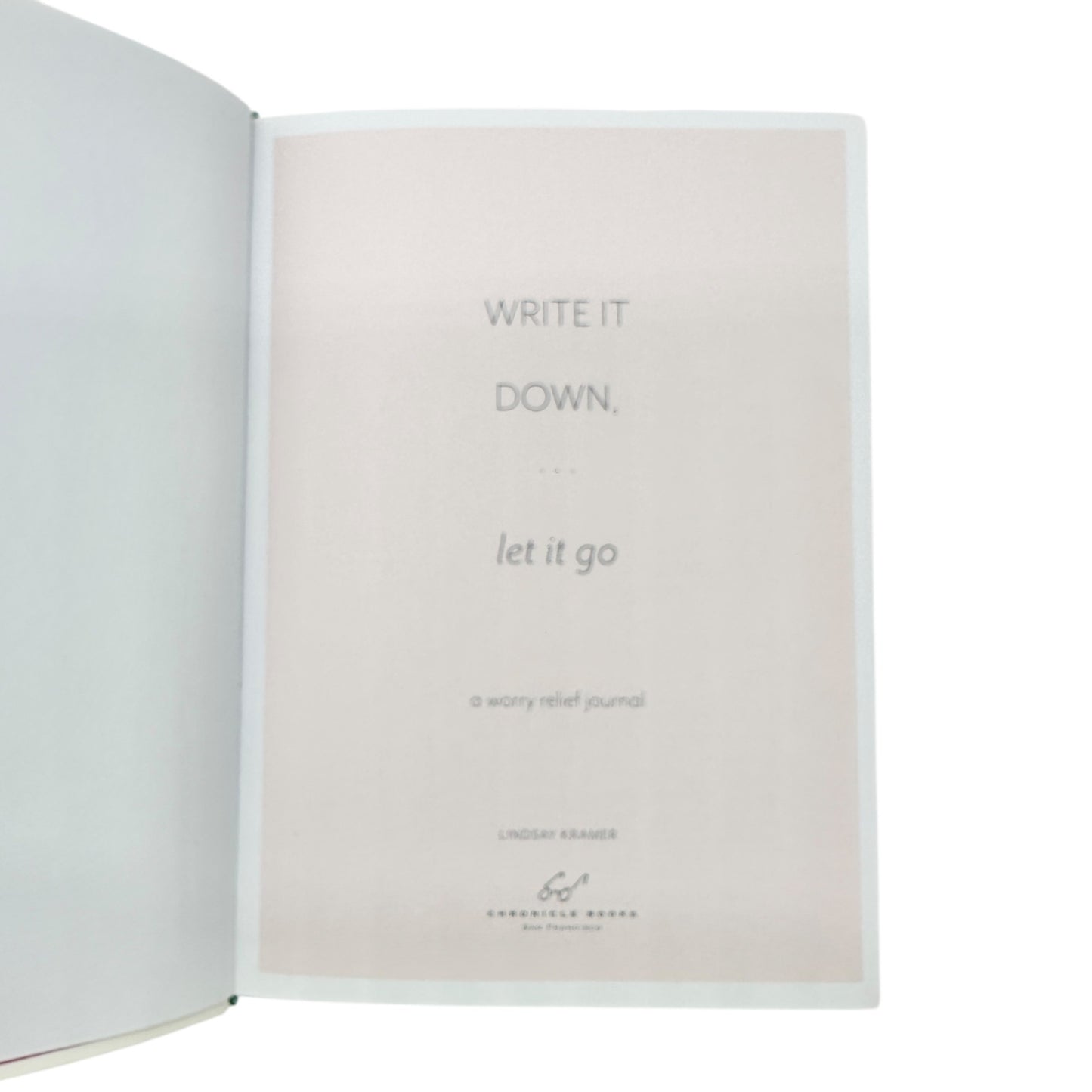 Write It Down Let It Go Worry Relief Journal By Chronicle Books Hardcover