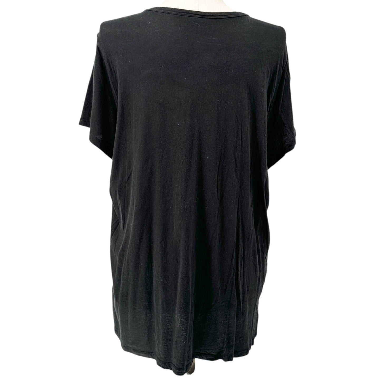 Torrid Size 3 Graphic Tee Womens 3X Le Cat Nine Lives Goth Strappy Keyhole Neck