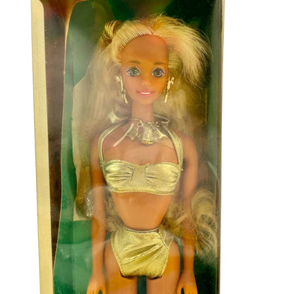 Sun Sensation Barbie Doll Dazzling Jewelry Real Lipstick Mattel 1991 New In Box