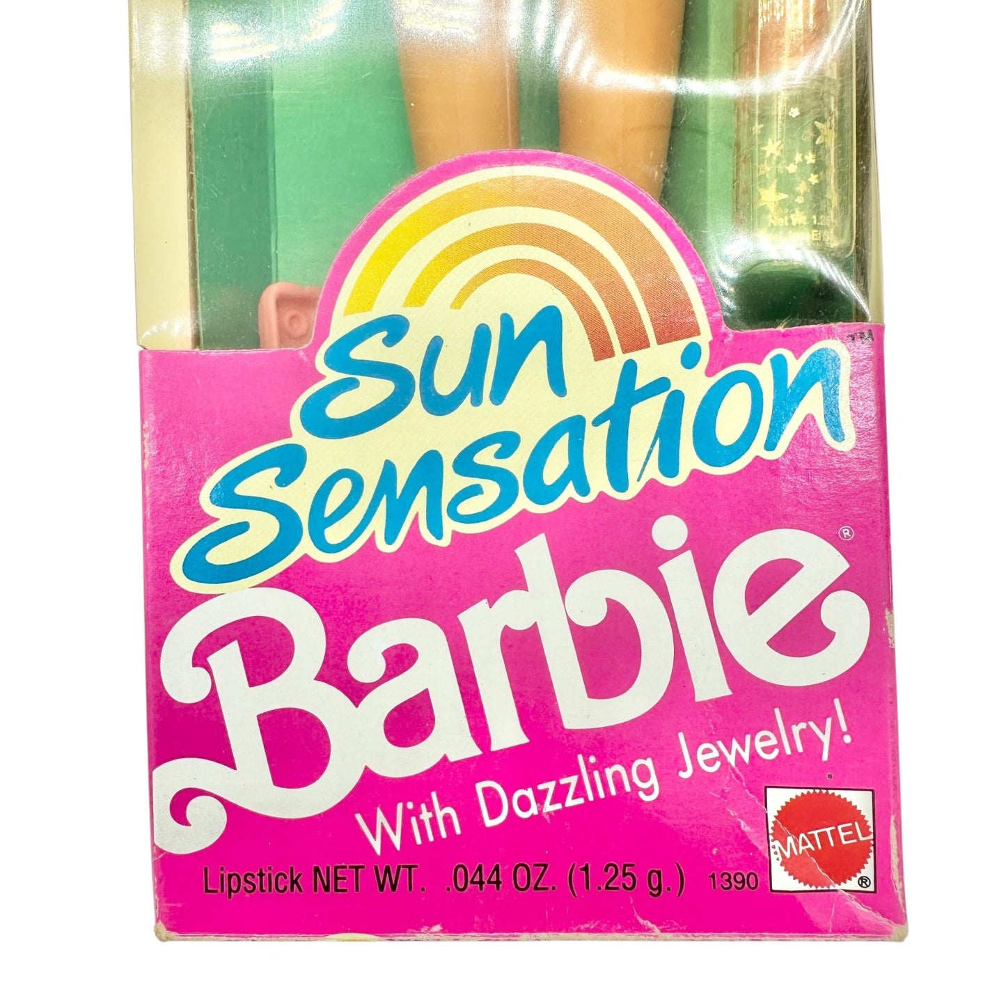 Sun Sensation Barbie Doll Dazzling Jewelry Real Lipstick Mattel 1991 New In Box