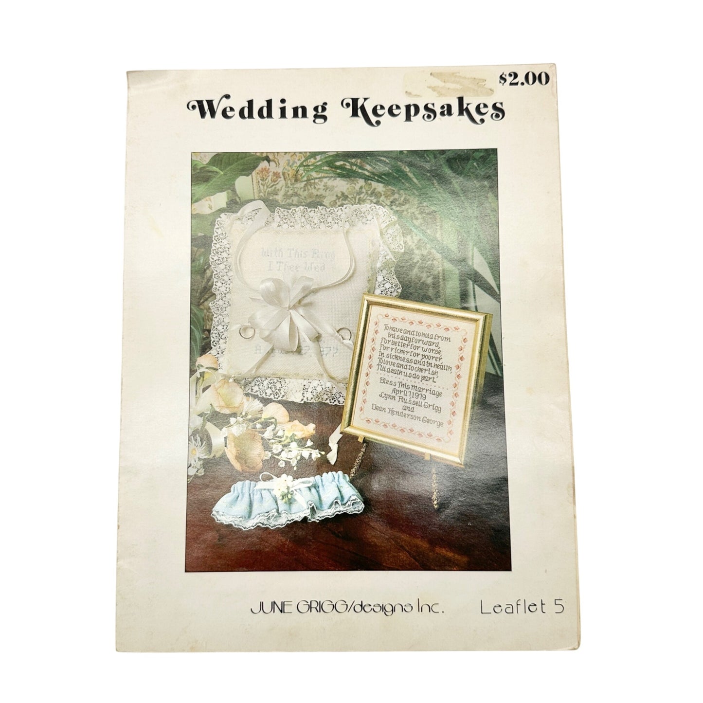 Vintage 5 Cross Stitch Pattern Books 1973-83 Wedding Country Hearts Butterflies