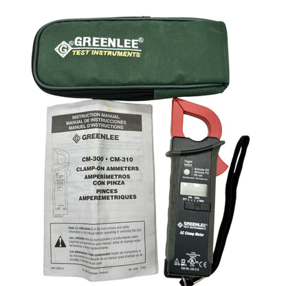 Greenlee CM-310 Clamp-On Ammeter With Case & Manual