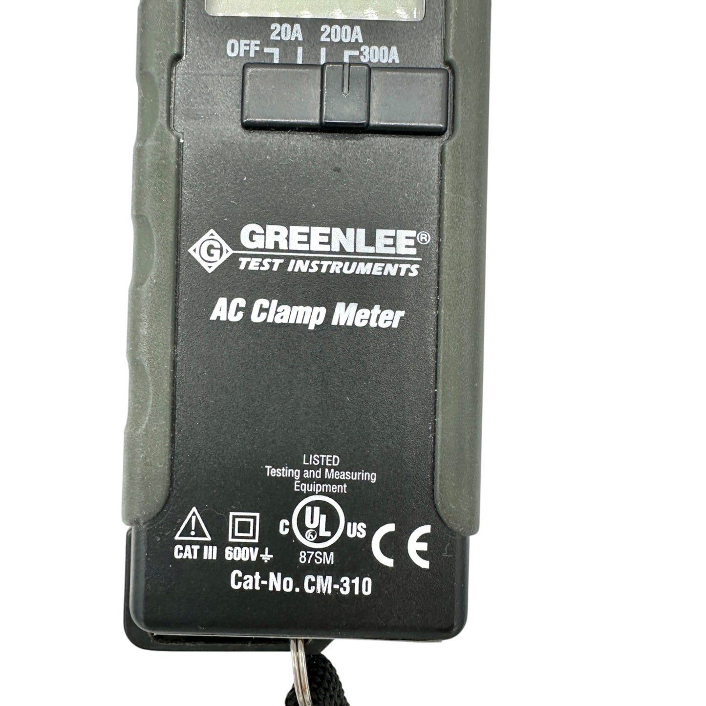 Greenlee CM-310 Clamp-On Ammeter With Case & Manual