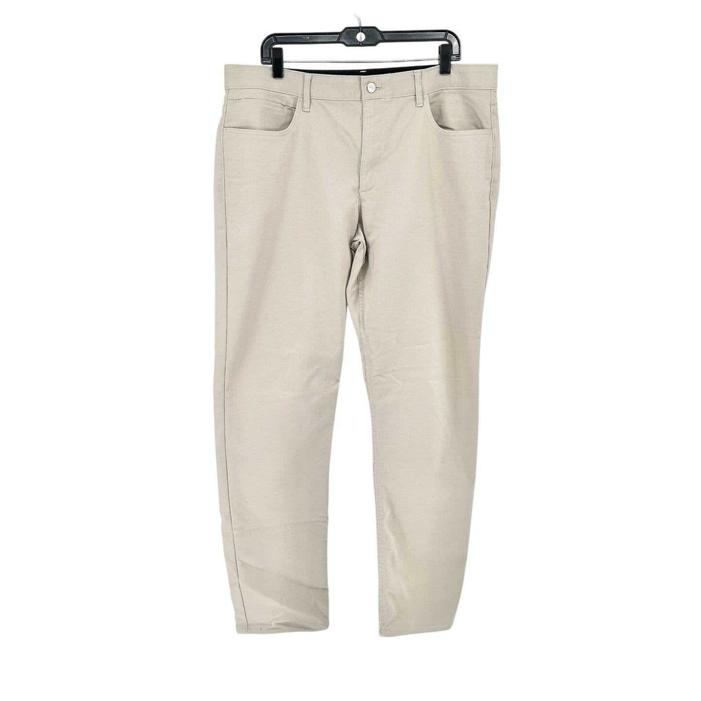 Calvin Klein Pants Mens 38x34 Khaki Beige Slim Fit Cotton Poly Blend
