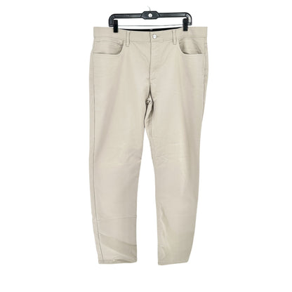 Calvin Klein Pants Mens 38x34 Khaki Beige Slim Fit Cotton Poly Blend