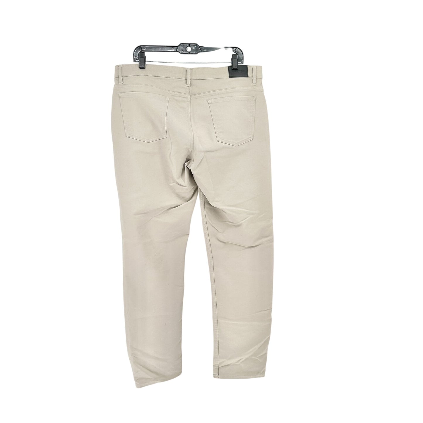 Calvin Klein Pants Mens 38x34 Khaki Beige Slim Fit Cotton Poly Blend