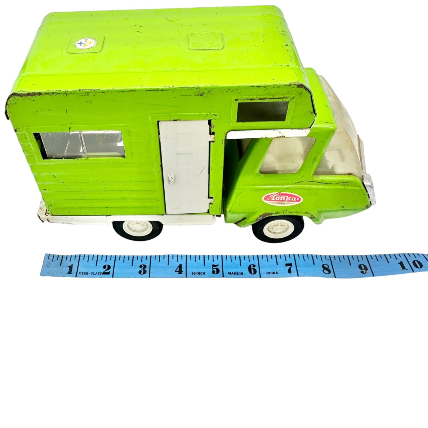 Vintage Tonka Green Camper Truck Rv Collectible Metal Toy With Detailed Interior