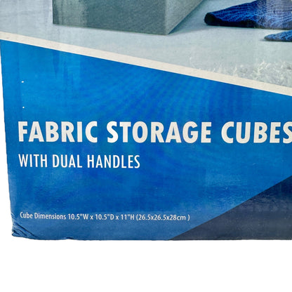 Royexe Fabric Storage Cubes 8-Pack With Dual Handles Light Grey New in Box