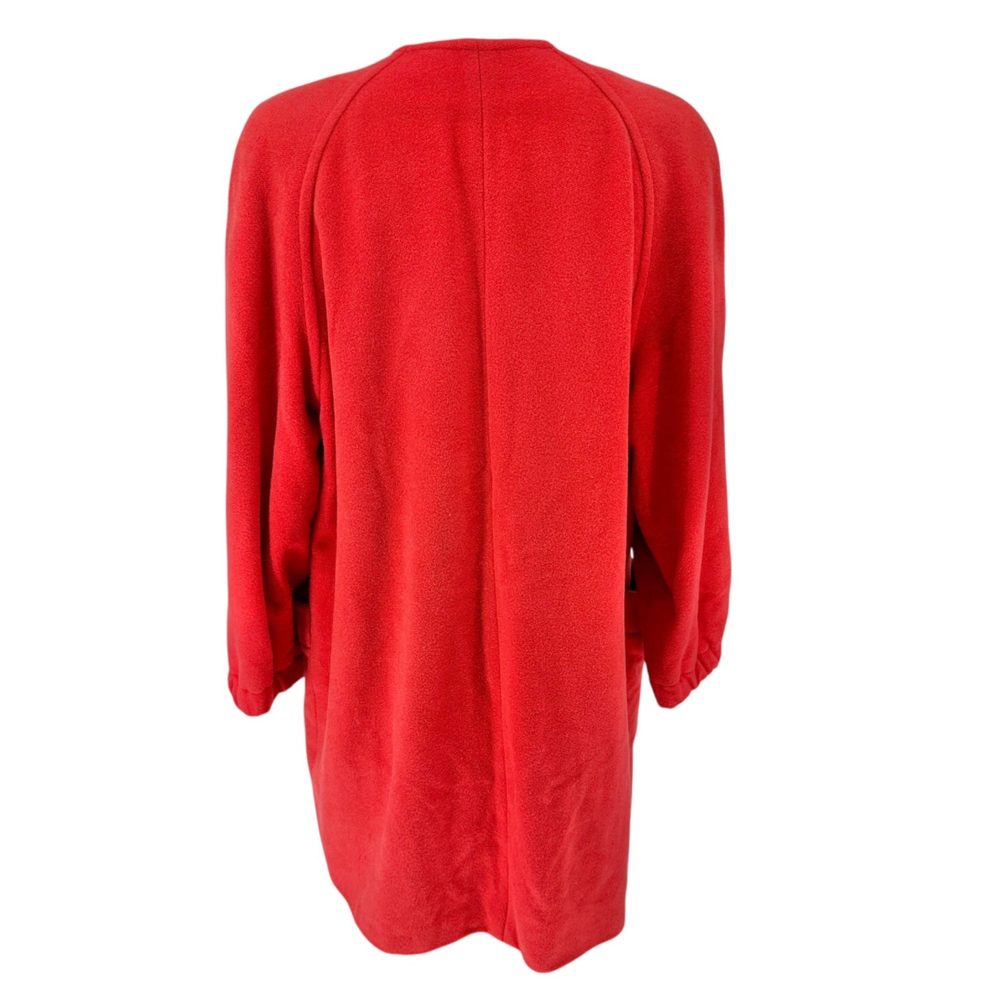 Luisa Spagnoli Vintage Coat Womens Size S Red Wool Pockets LS Made In Italy