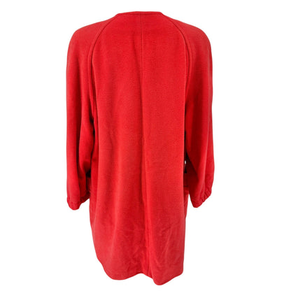 Luisa Spagnoli Vintage Coat Womens Size S Red Wool Pockets LS Made In Italy