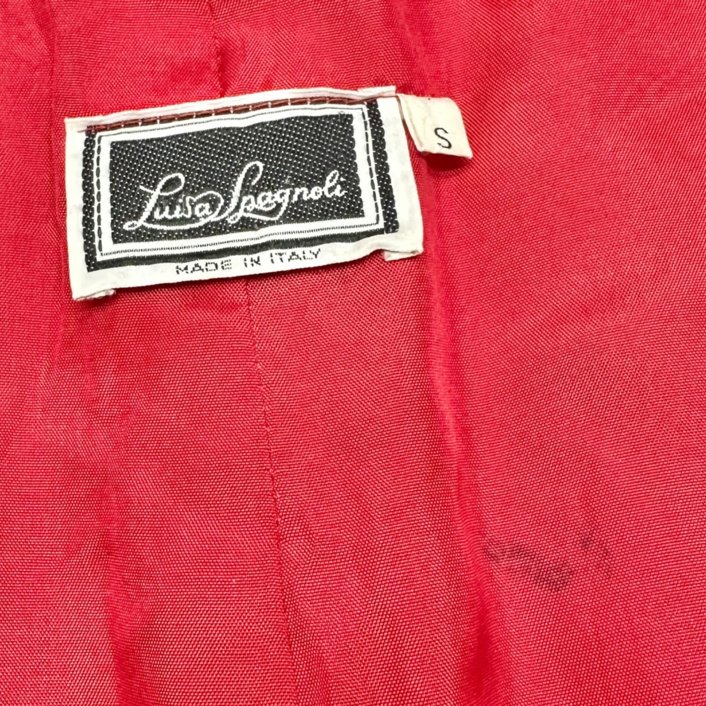 Luisa Spagnoli Vintage Coat Womens Size S Red Wool Pockets LS Made In Italy
