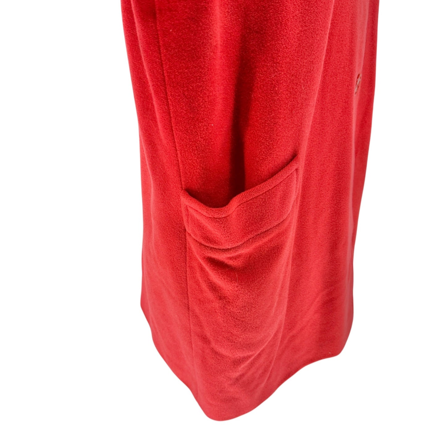 Luisa Spagnoli Vintage Coat Womens Size S Red Wool Pockets LS Made In Italy