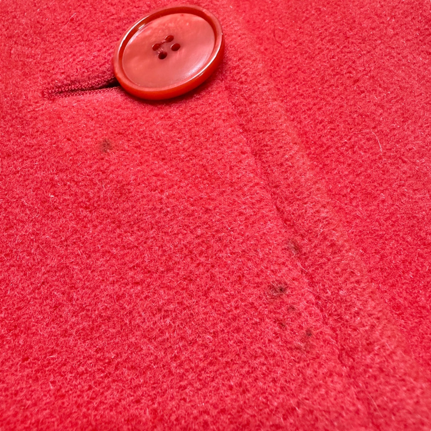 Luisa Spagnoli Vintage Coat Womens Size S Red Wool Pockets LS Made In Italy